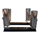 Pair of modernist chrome wall lights 1960.