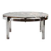 Table basse avec plateau en pierre