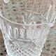 Carafe in transparent glass and crystal, chiseled, old pineapple pattern