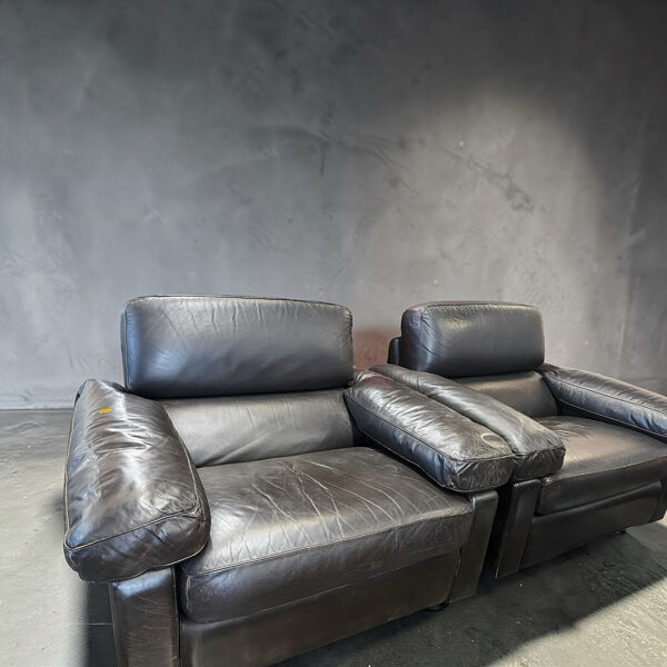 Paire fauteuils buffle Poltrona Frau