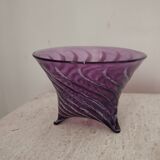 Coupe en verre soufflé signée