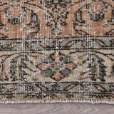 Brunt Orange & Beige Vintage Runner Rug 80x268Cm SK 240825