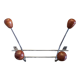 Coat rack/wall hook chrome and wood - 1960s/1970s