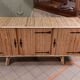 Vintage 3-door bamboo and rattan sideboard 50