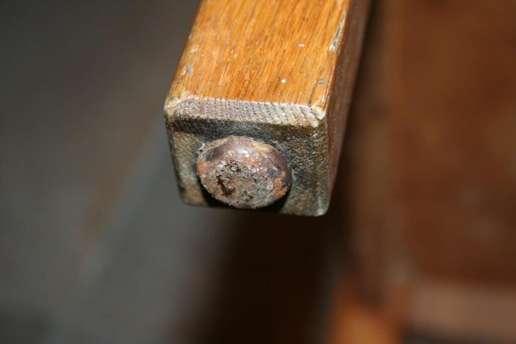 Vintage English bedside wood small format