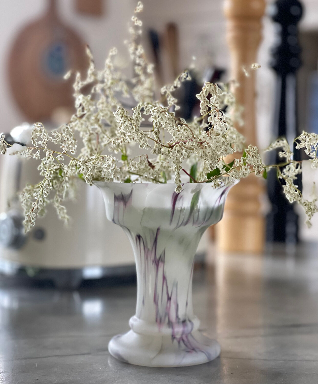 Vintage glass paste vase