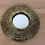 Oriental brass round mirror 28 cm