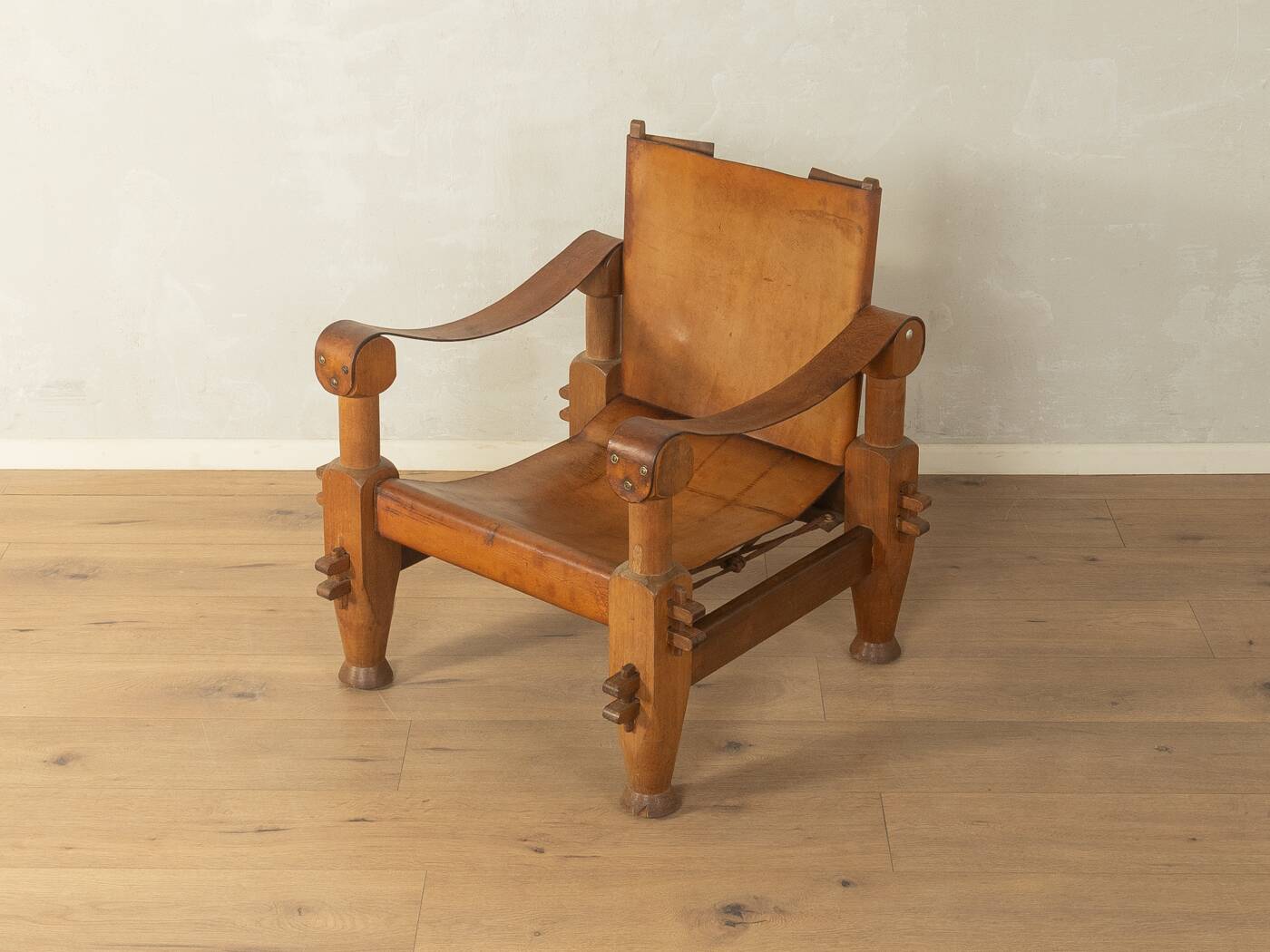Brutalist Vintage Safari Armchair