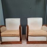 Pair of club dedign armchairs