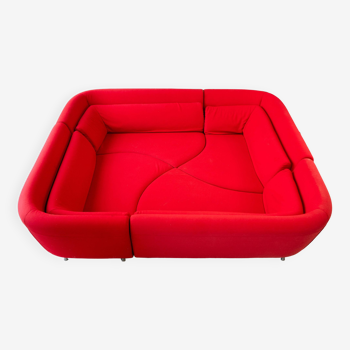 Canapé Ligne Roset « Yang », en tissu Kvadrat « Divina » Rouge, 4 plans