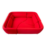 Ligne Roset “Yang” Sofa, in Red Kvadrat “Divina” Fabric, 4 sections