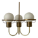 Suspended lamp with 3 glass balls and brass frame, Germany, 1960s