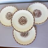 4 dessert plates from Sarreguemines, Argonne model 210712
