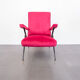 Velvet reclining armchair 1950