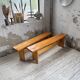 Paire de bancs en pin Charlotte Perriand Les arcs