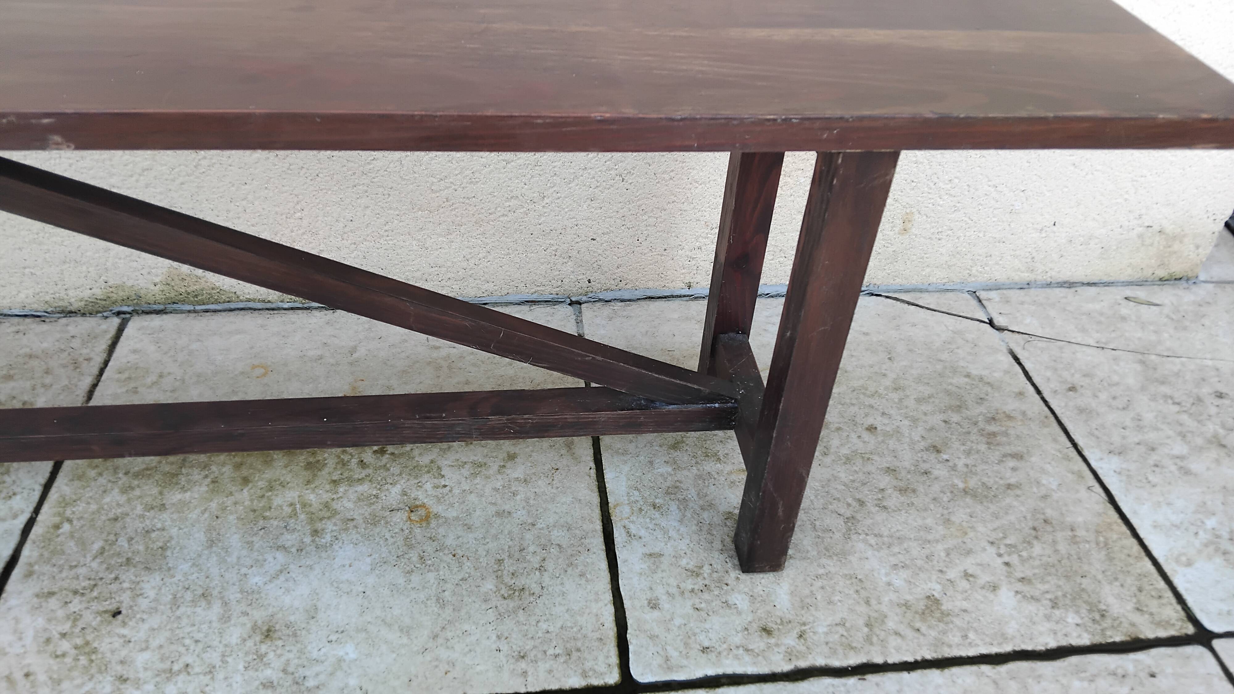 Large vintage wooden bench