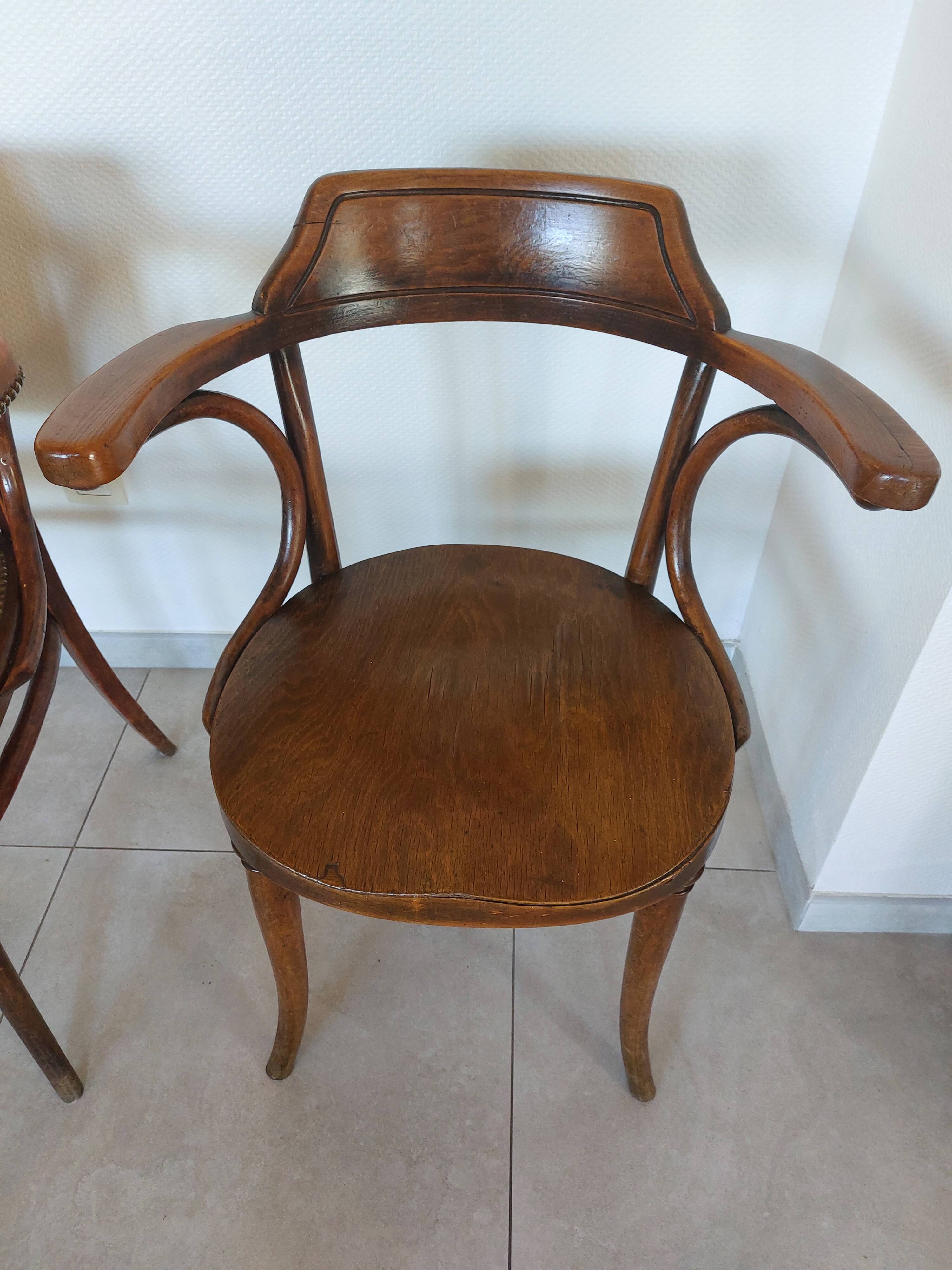 2 vintage Thonet armchairs