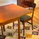 Vintage square Scandinavian table "Mette"