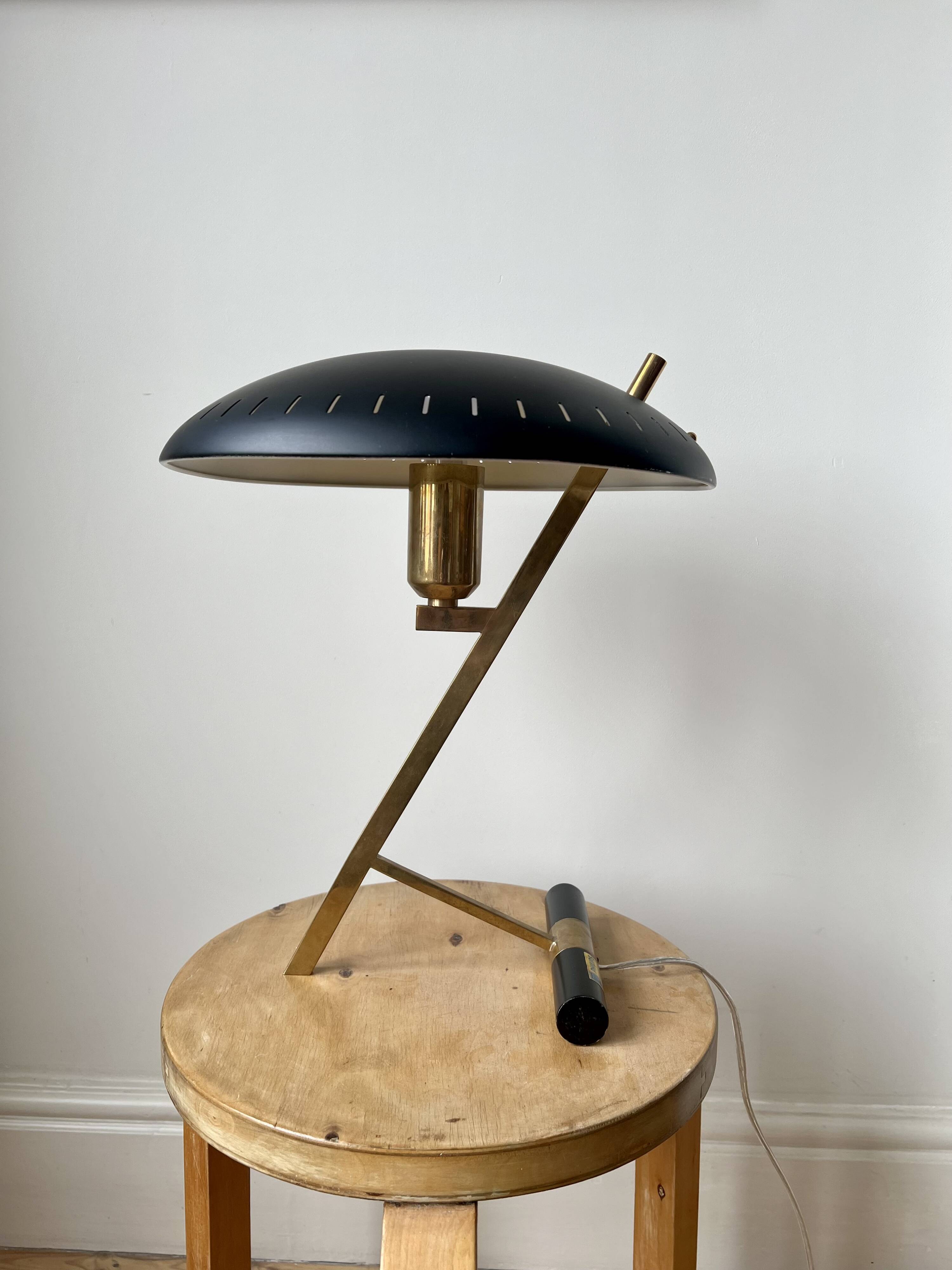 Vintage mid century Decora Z Lamp by Louis Kalff for Philips, Belgium, 1950