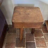 Brutalist stool in the style of Charlotte Perriand