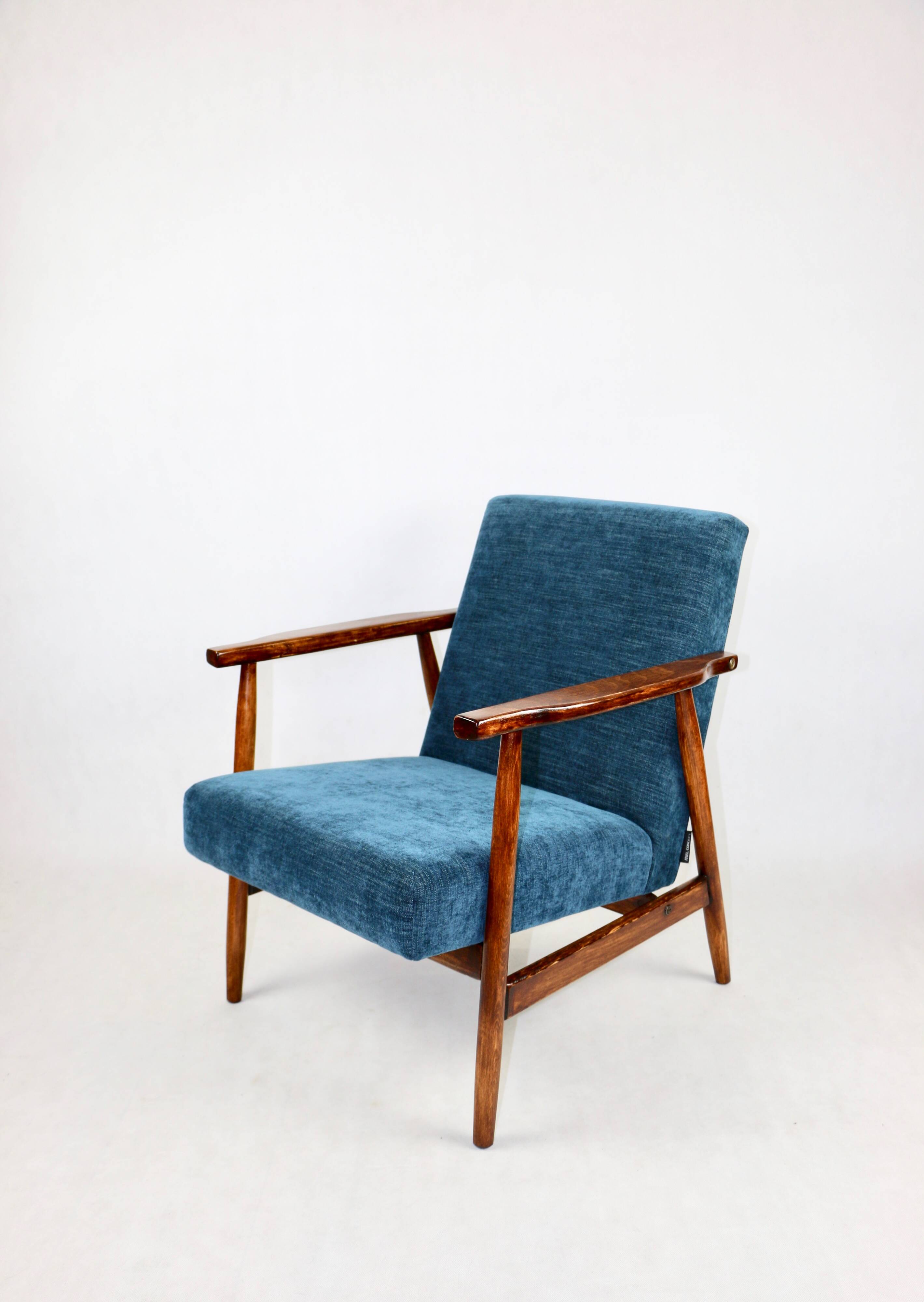 Fauteuil vintage, années 70 bleu - marine comme Lis