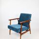 Fauteuil vintage, années 70 bleu - marine comme Lis