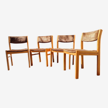 Set de 4 chaises scandinaves années 70