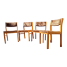 Set de 4 chaises scandinaves années 70