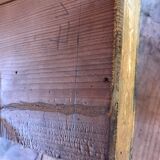 Mirror with golden mercury parquet signed david frame wood and stuck