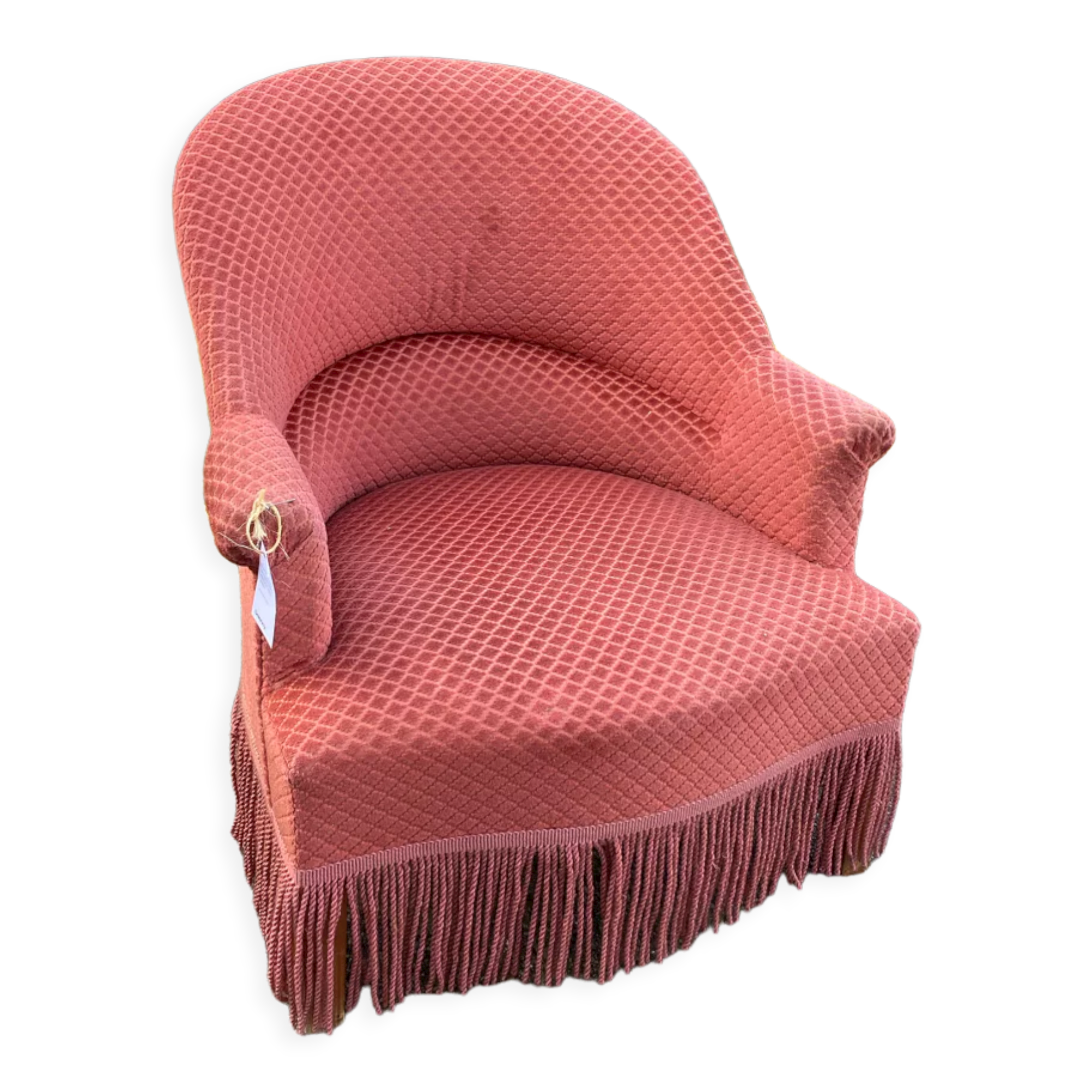 Toad armchair in pink velvet