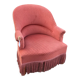 Toad armchair in pink velvet