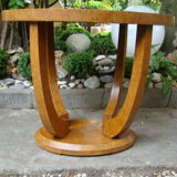 Oval coffee table Art Deco Walnut Burr