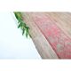 1970s Vintage Turkish Oushak Handmade Wool Cotton Pink Runner Rug 90x312