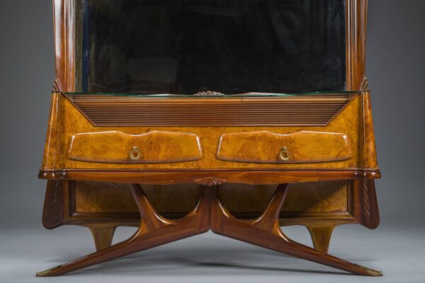 Coiffeuse ou console avec miroir par Vittorio Dassi, années 1950