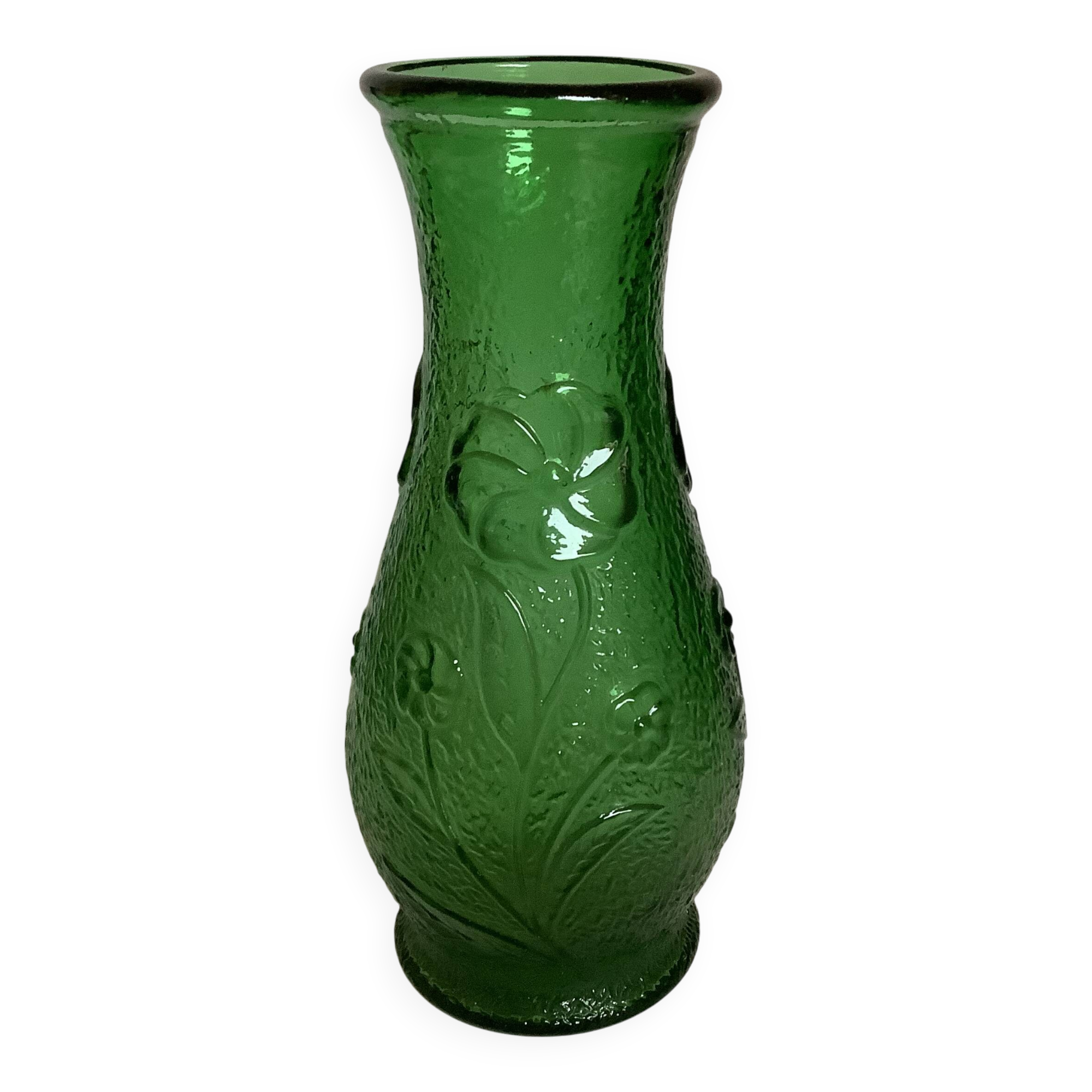 Thick moulded glass vase Constantin Italy