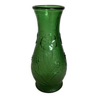 Thick moulded glass vase Constantin Italy