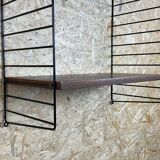 60s 70s oak string shelf module by Kajsa & Nils "Nisse" Strinning Sweden