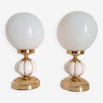 Pair of bedside lamps