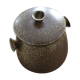 Sandstone pot with lid