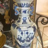 Vase chinois bleu