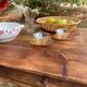 Farmhouse table 80x59cm XIXth century wooden with drawer