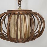 Rattan pendant lamp 1970s