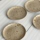 Set of 4 speckled stoneware plates