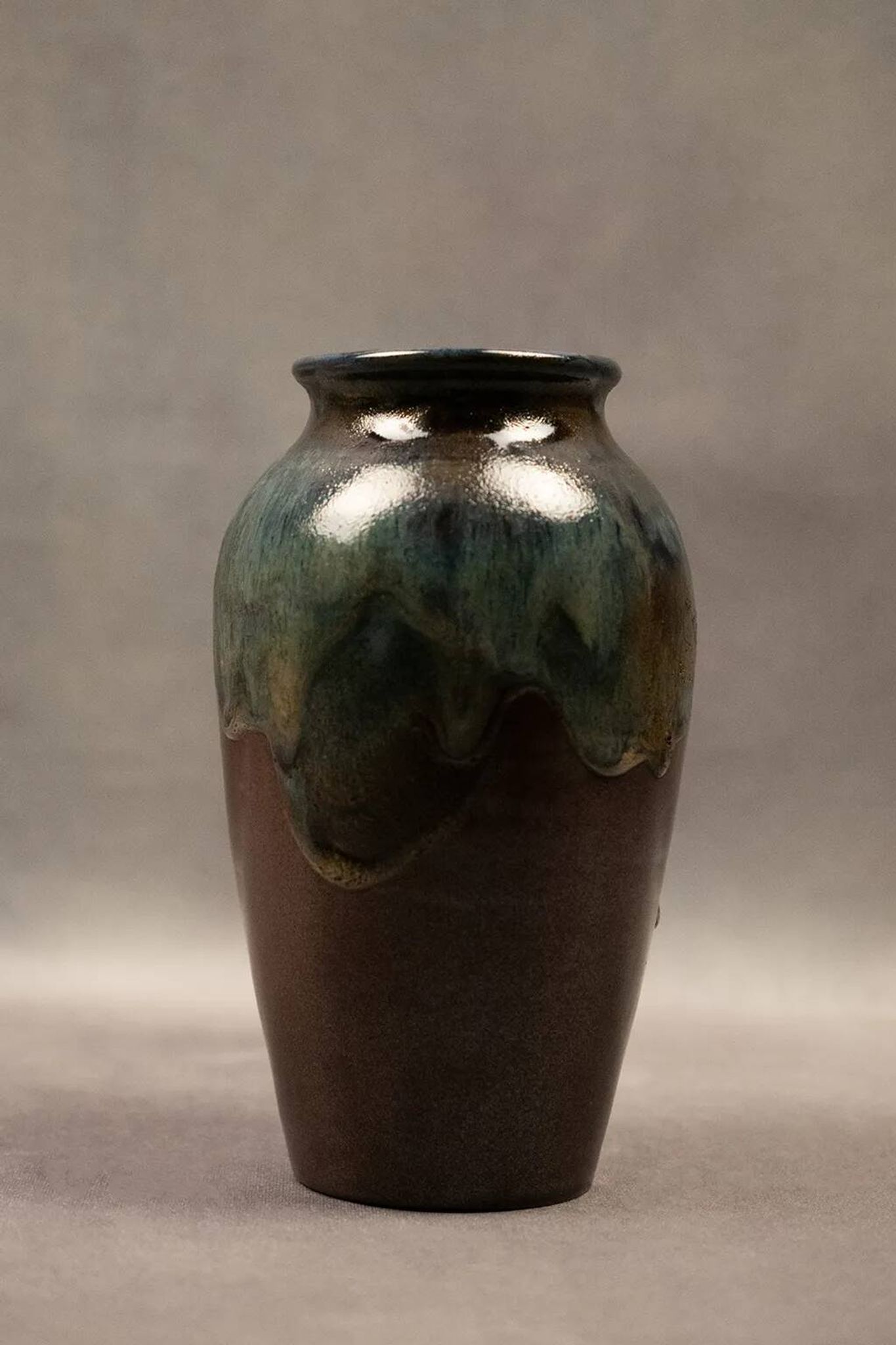Glazed stoneware vase by Michel & Denise Pointu - Puisaye stoneware, 1950s