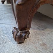 Louis XV style commode in solid walnut, 19th century rustic.