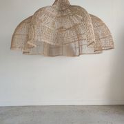 Huge rattan suspension in the shape of a corolla H:1m; D: 1m50