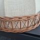 Fabric and rattan pendant light