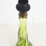 Vintage Belgian crystal glass table lamp by Val Saint Lambert