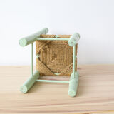 Wooden green doll chair