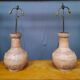 Paire de lampes en terre cuite